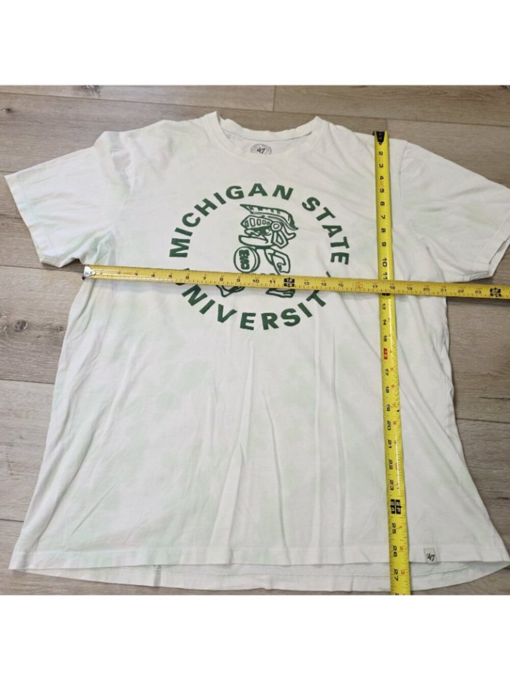 Michigan State Spartans MSU Short Sleeve Forty Seven Brand Cotton Shirt Sz XL - Picture 2 of 5